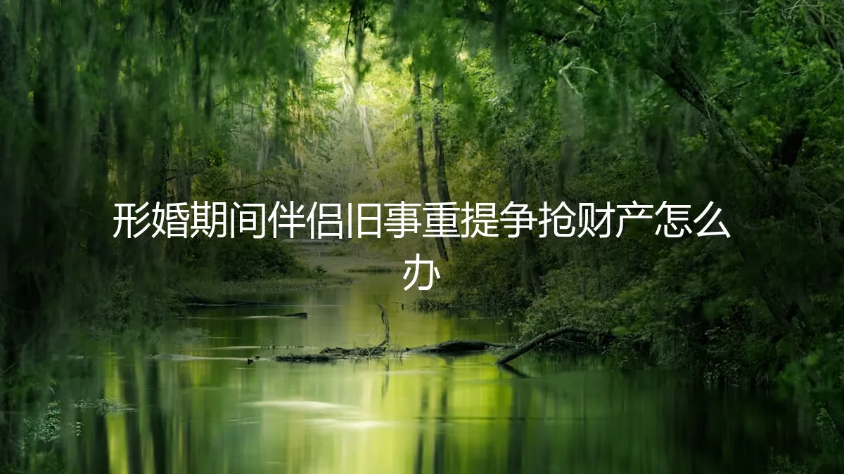 形婚期间伴侣旧事重提争抢财产，如何破局与自保？