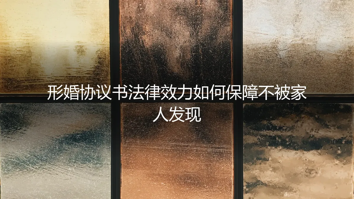 形婚协议书的法律效力与隐私保障：如何构建滴水不漏的“防火墙”