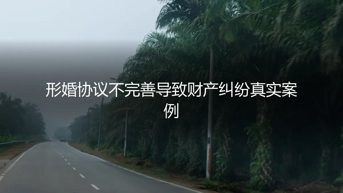 形婚协议不完善，如何引爆财产纠纷？一个真实案例的深度剖析