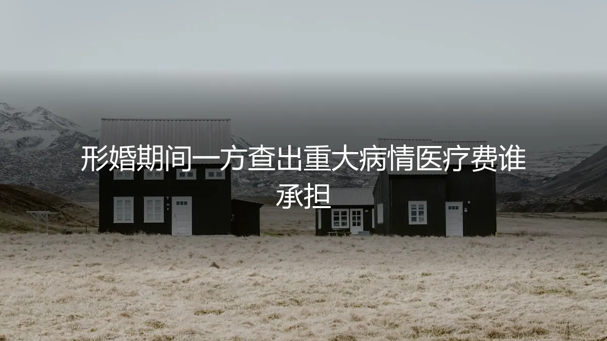 形婚期间一方突发重病，天价医疗费谁来扛？深度解析责任与风险