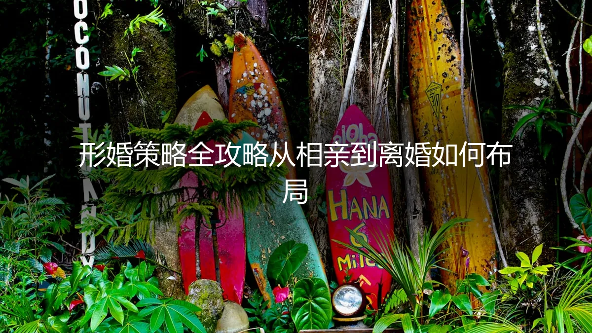 形婚策略全攻略：从相亲到离婚的保姆级避坑指南