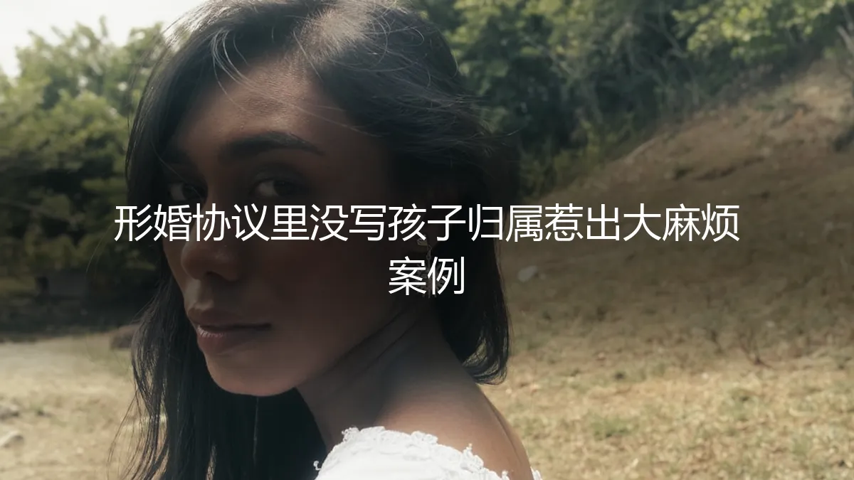形婚协议未约定子女归属，一场“合作”如何演变为家庭拉锯战？