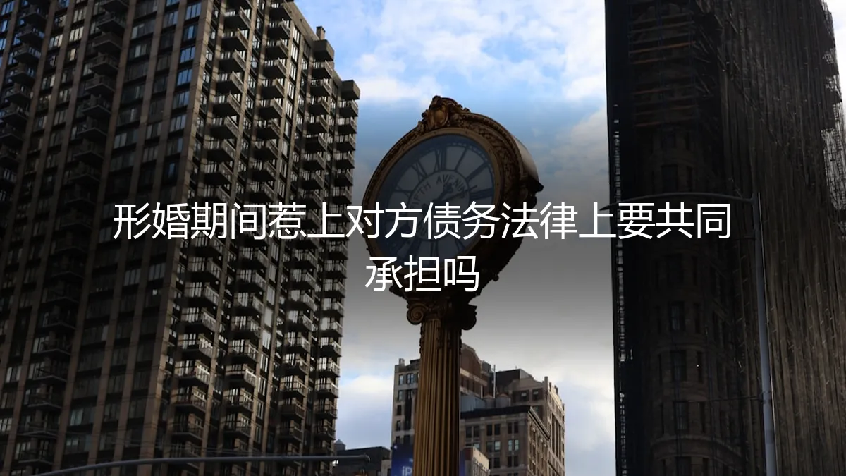 形婚期间，对方欠债，我需要共同偿还吗？——一份关于债务风险的法律清醒指南