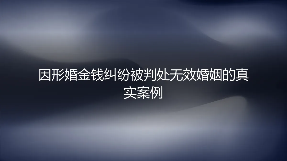 形婚陷阱：因金钱纠纷导致婚姻无效的真实案例警示
