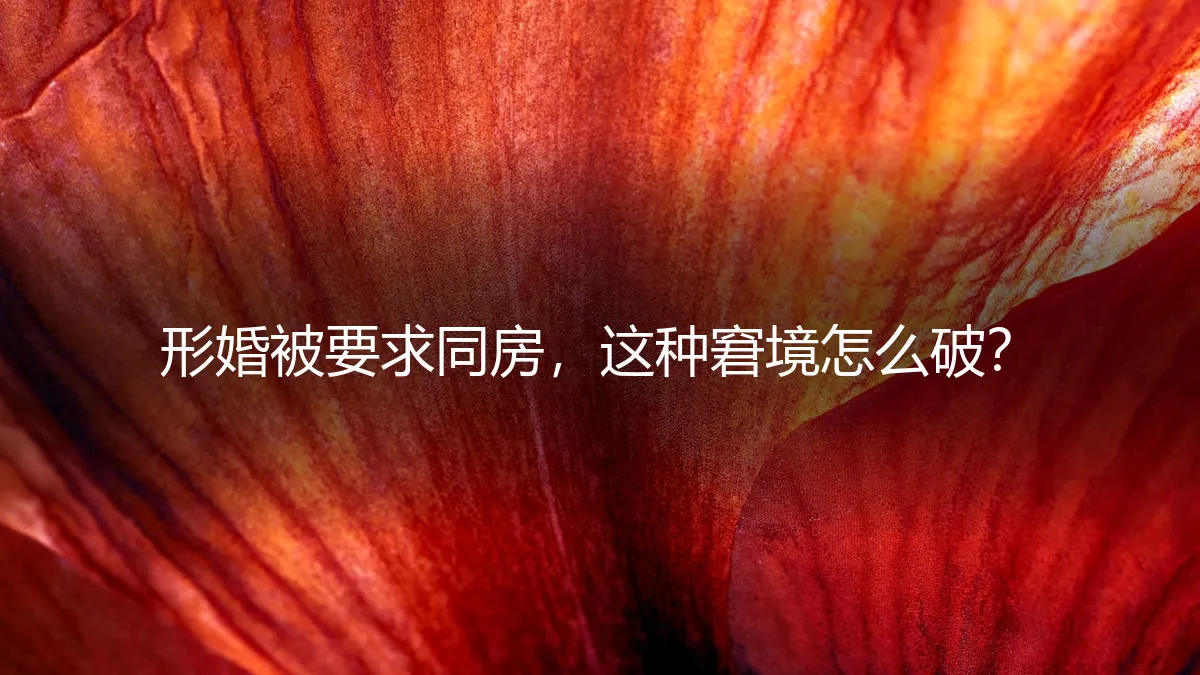 形婚遭遇同房要求：如何体面化解这一尴尬困局？