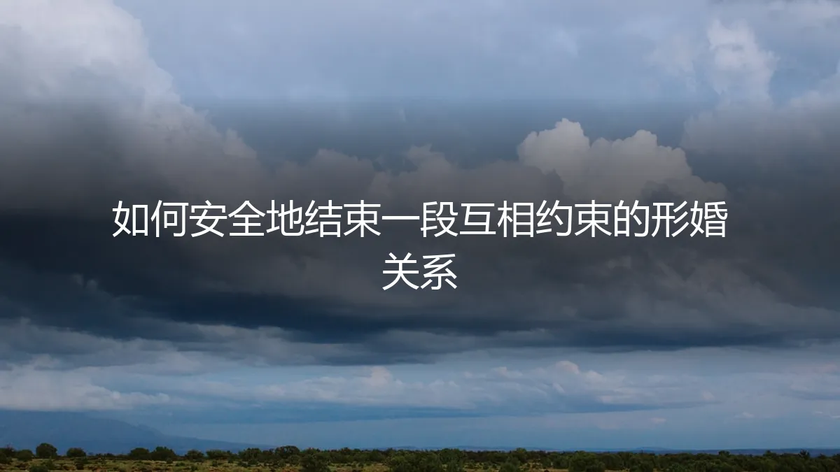 形婚关系安全解绑：一份保姆级的避坑与实操指南