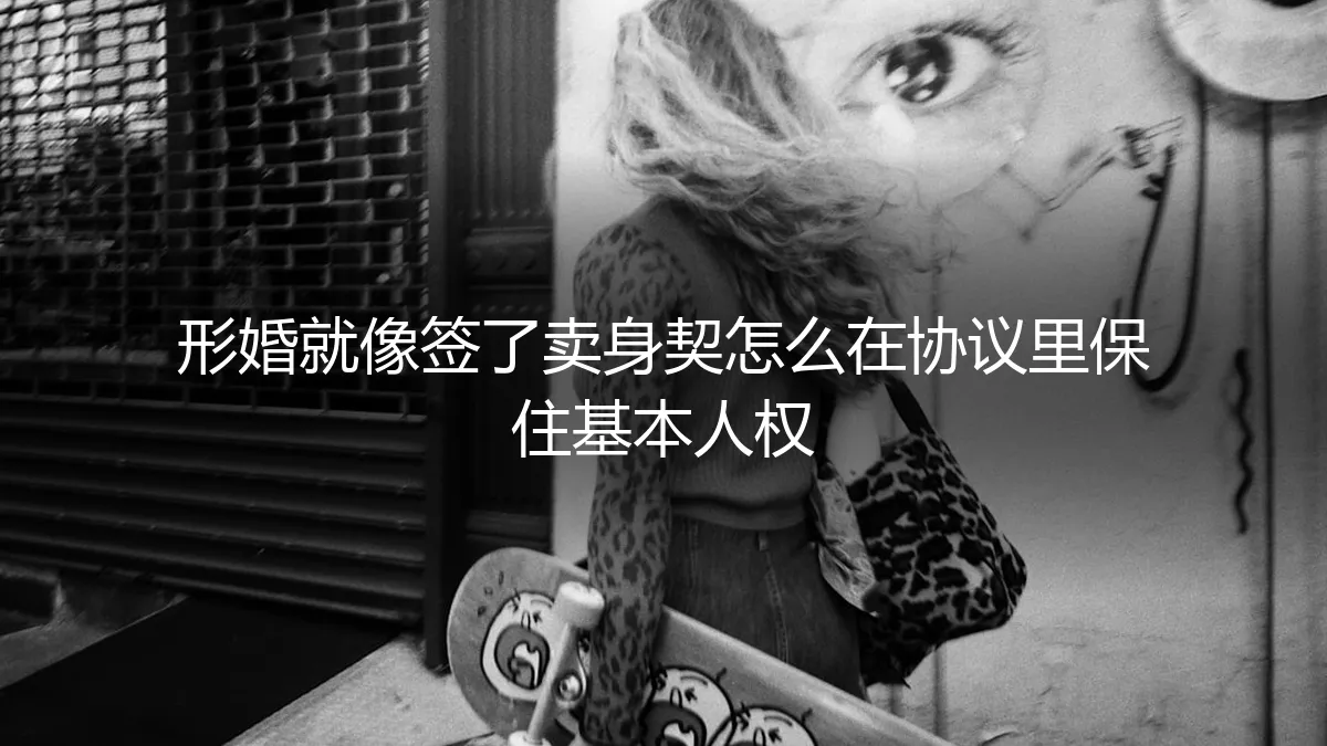 形婚避坑指南：如何在婚前协议中守住你的基本权利与自由