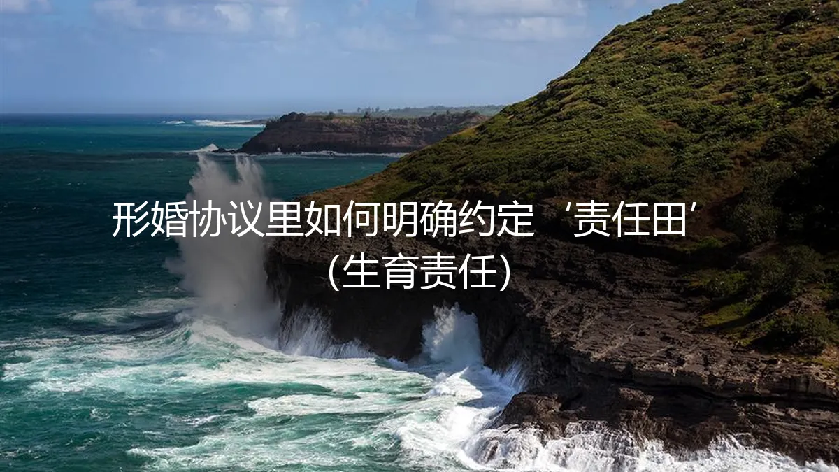 形婚协议保姆级指南：如何白纸黑字明确“责任田”（生育责任）与避坑