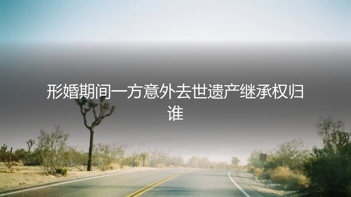形婚期间一方意外去世，遗产继承权归谁？法律与现实的深度剖析