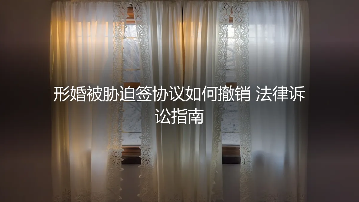 形婚被胁迫签协议如何撤销？法律诉讼全流程指南与风险防范