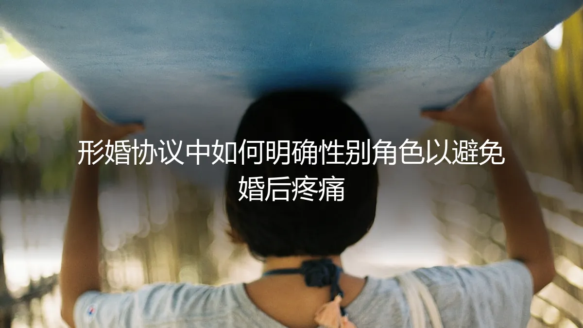形婚协议中如何明确性别角色以避免婚后纠纷