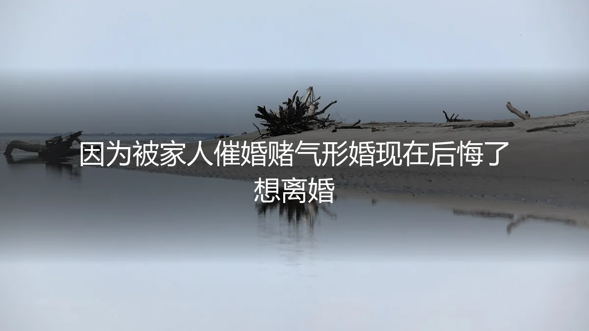 一场赌气后的形婚：当催婚的压力变成现实的枷锁