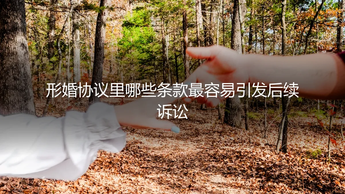 形婚协议避坑指南：这5类条款最易引发诉讼，必须白纸黑字写清楚
