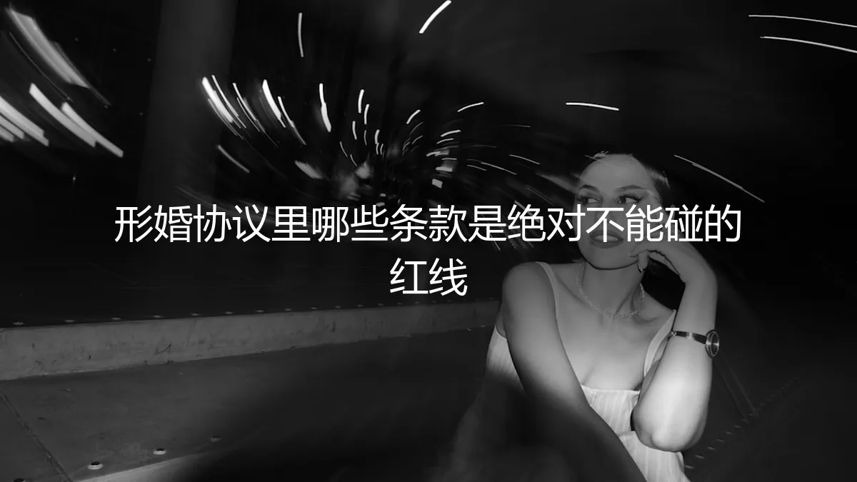形婚协议里的“死亡条款”：这5条红线绝对不能碰 | 资深顾问避坑指南