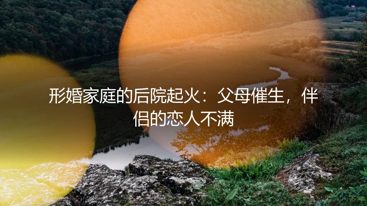当后院起火时：一场形婚里的催生与边界之战