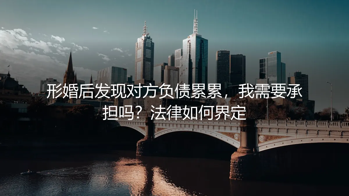 形婚后发现配偶负债累累，我需要承担吗？法律风险与责任界定深度解析