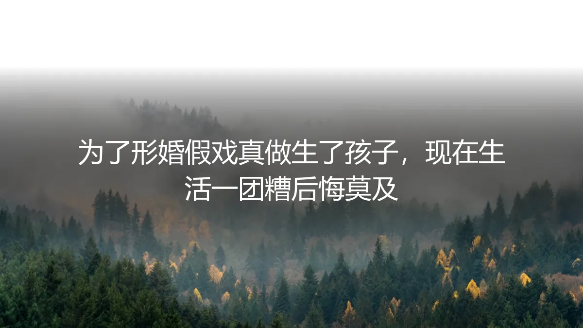 形婚“弄假成真”的代价：当孩子成为协议外的意外