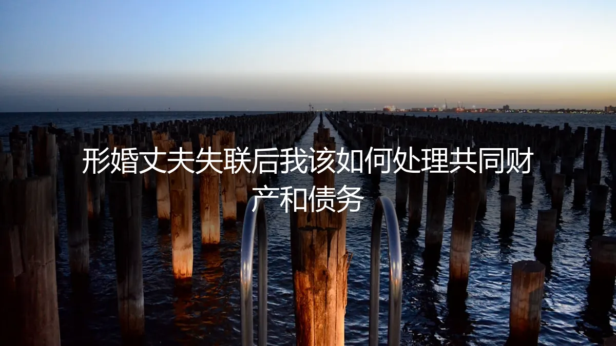 形婚丈夫失联后，共同财产与债务的紧急处理与避坑指南