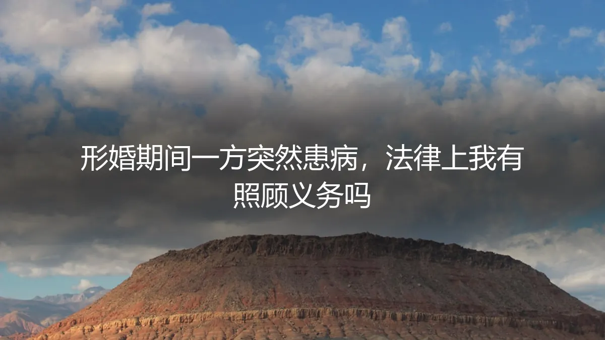 形婚期间一方突发重病，法律上的照顾义务与风险边界