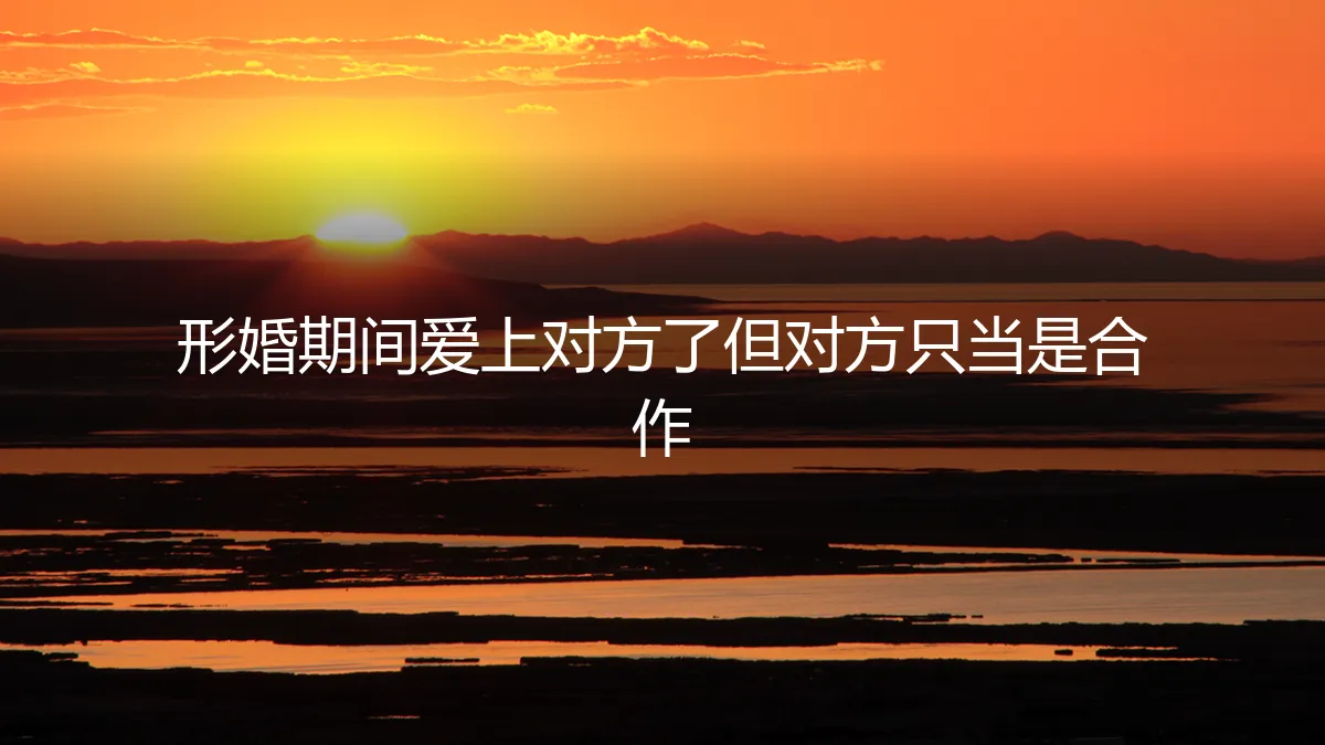 协议之外的心动:当形婚搭档动了真情