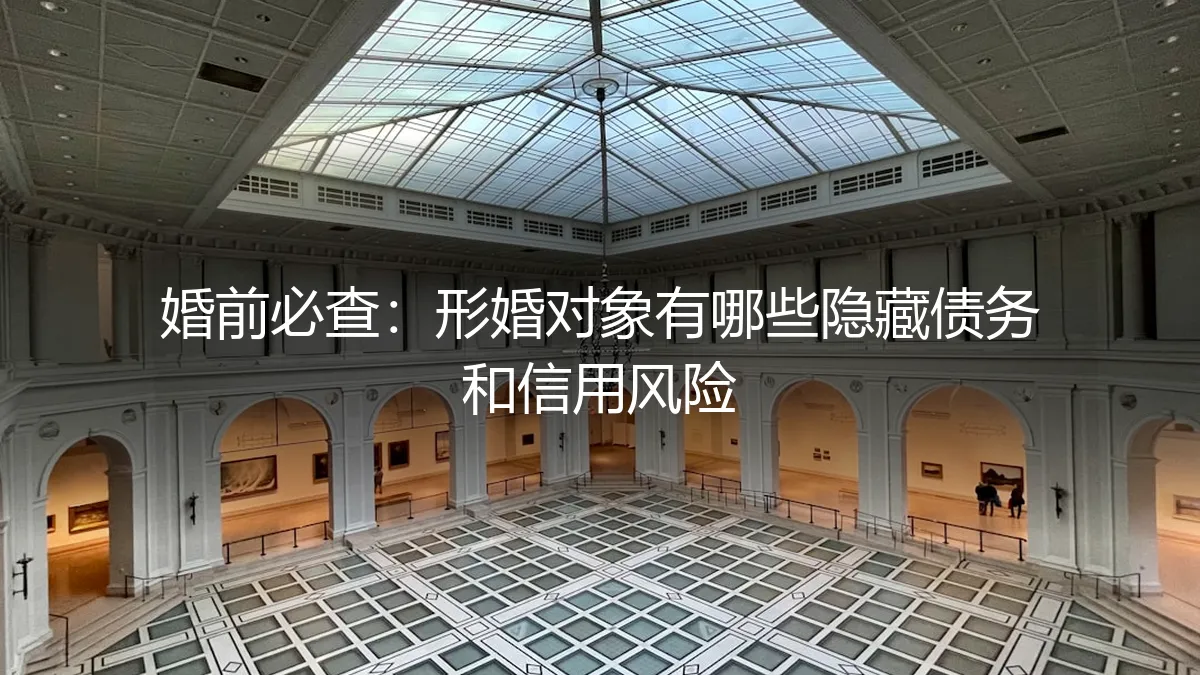 婚前必查：形婚对象有哪些隐藏债务和信用风险？保姆级避坑指南