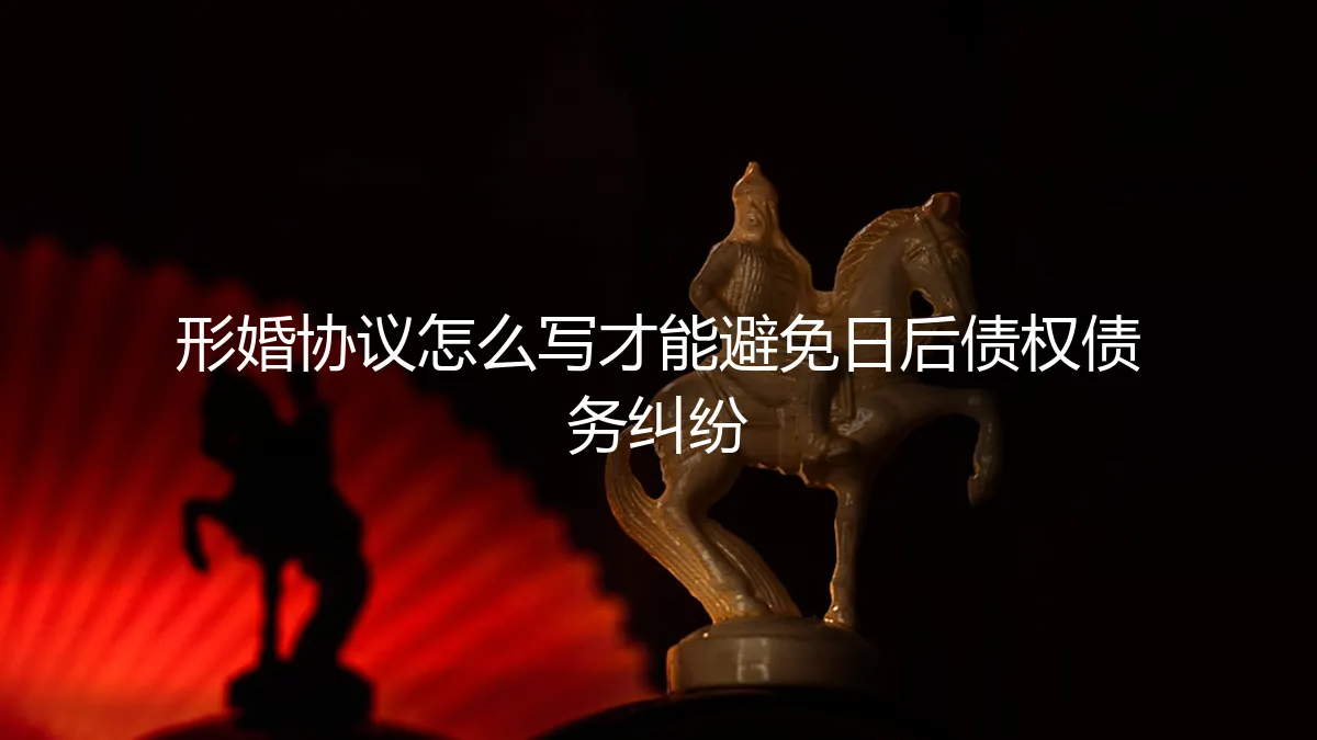 形婚协议怎么写才能避免日后债权债务纠纷？保姆级实操避坑指南