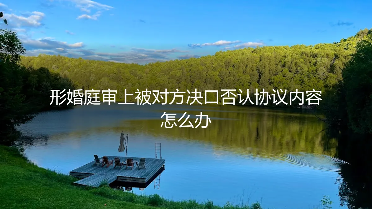 形婚庭审风云：当对方当庭否认协议，如何绝地反击？