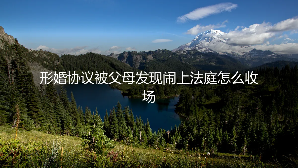 形婚协议意外曝光,父母震怒对簿公堂,如何危机公关与善后?
