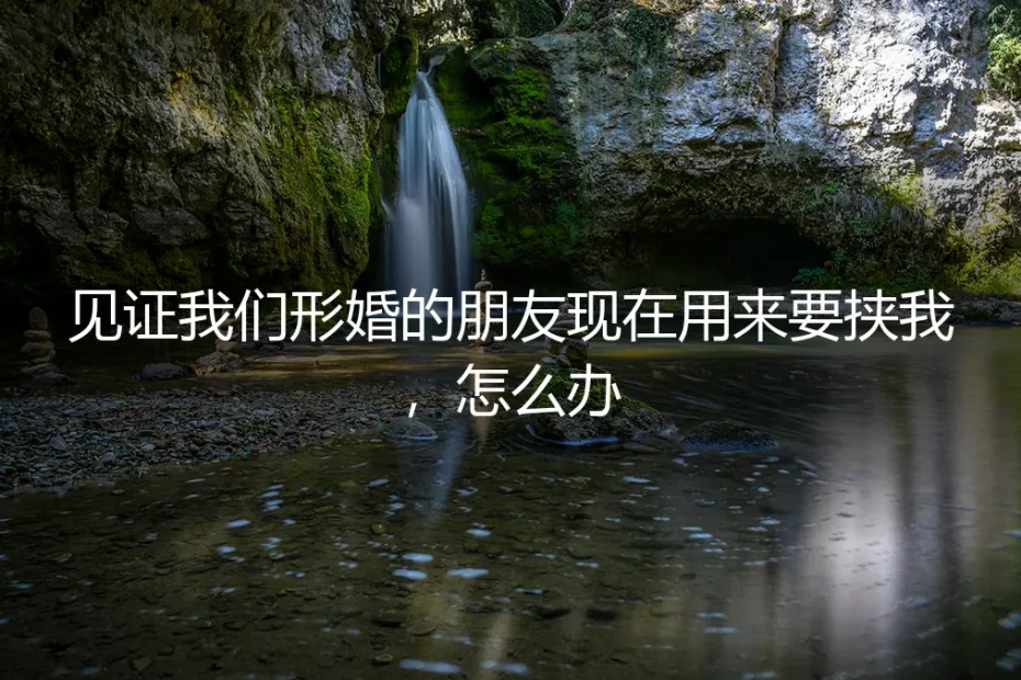 见证我们形婚的朋友,如今以此要挟我,该如何破局?