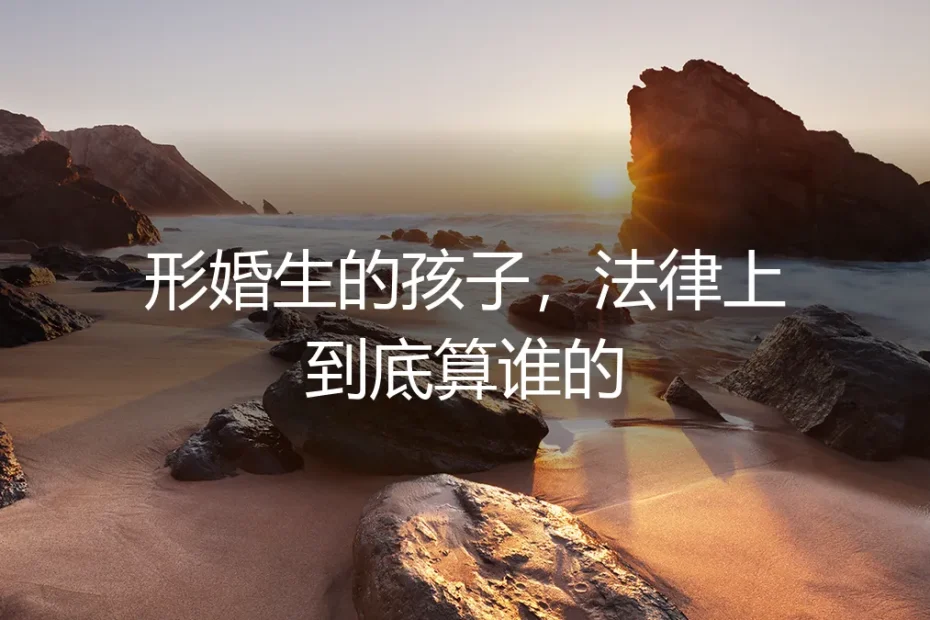 形婚生子,法律上到底算谁的?一份保姆级的权责界定与避坑指南