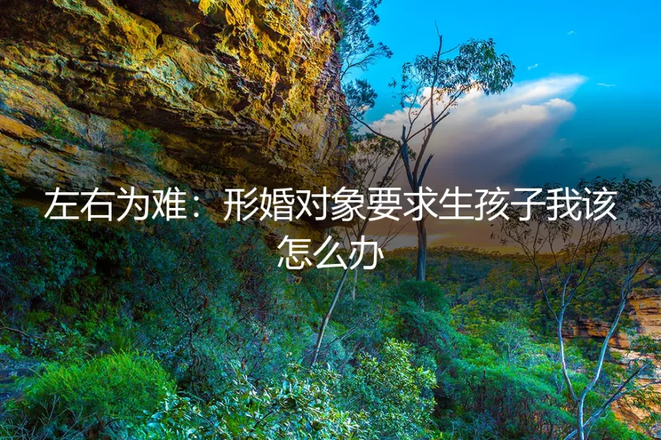左右为难:形婚对象要求生孩子,我该如何抉择与应对?