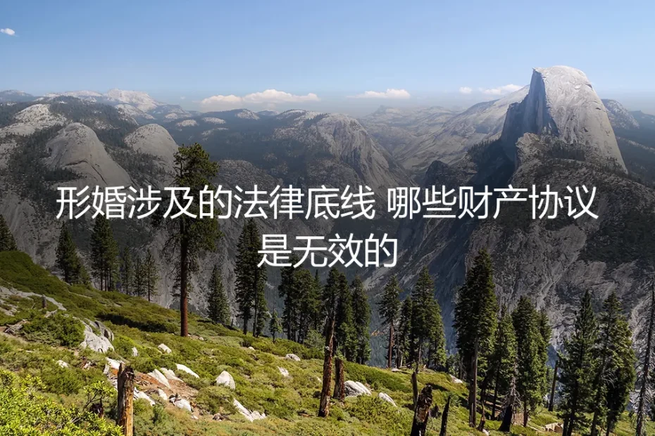 形婚避坑指南:哪些财产协议是无效的?守住法律底线的保姆级实操手册