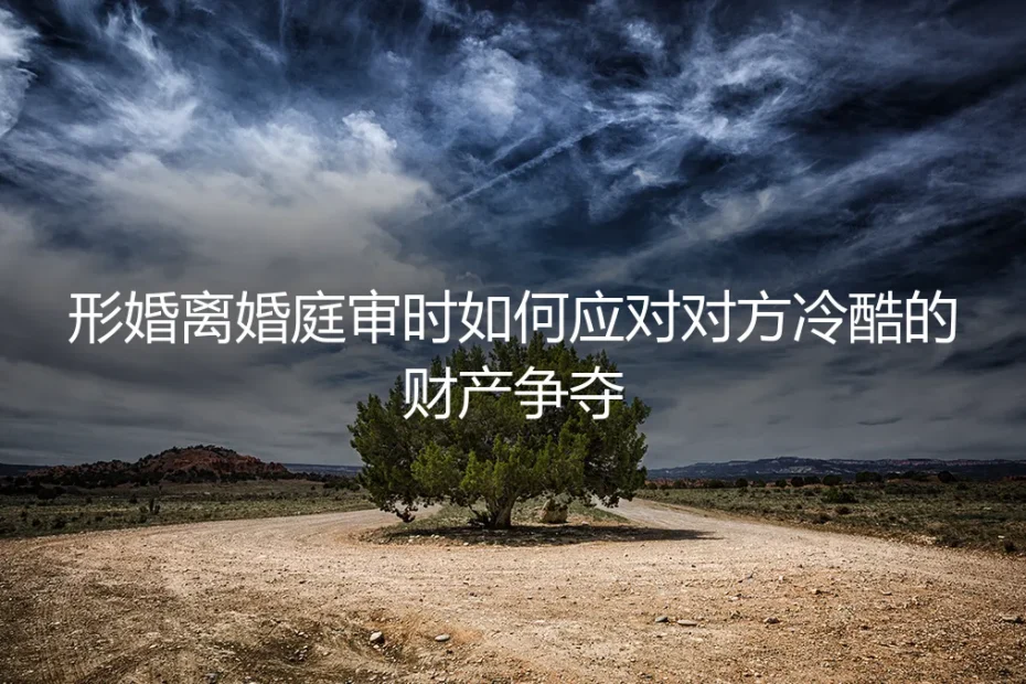 形婚破裂,法庭之上如何抵御对方冷酷的财产争夺战?