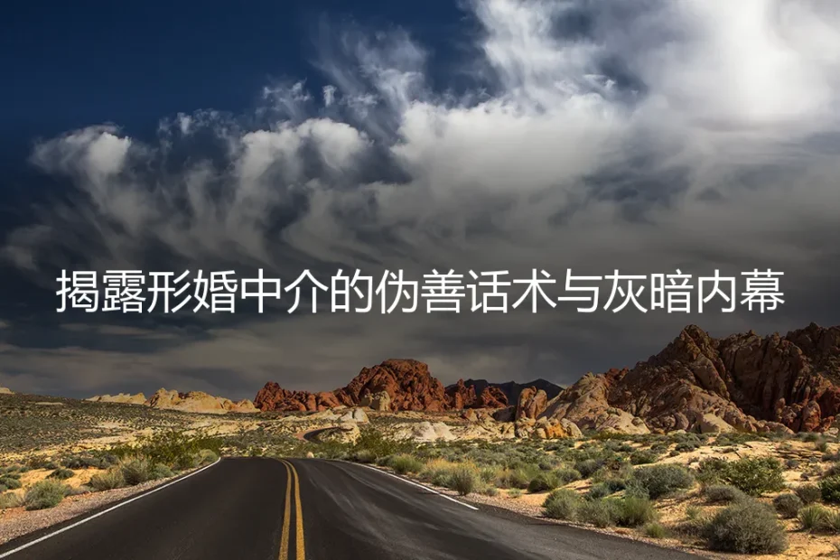 形婚中介避坑指南:揭露伪善话术与灰暗内幕的保姆级实操