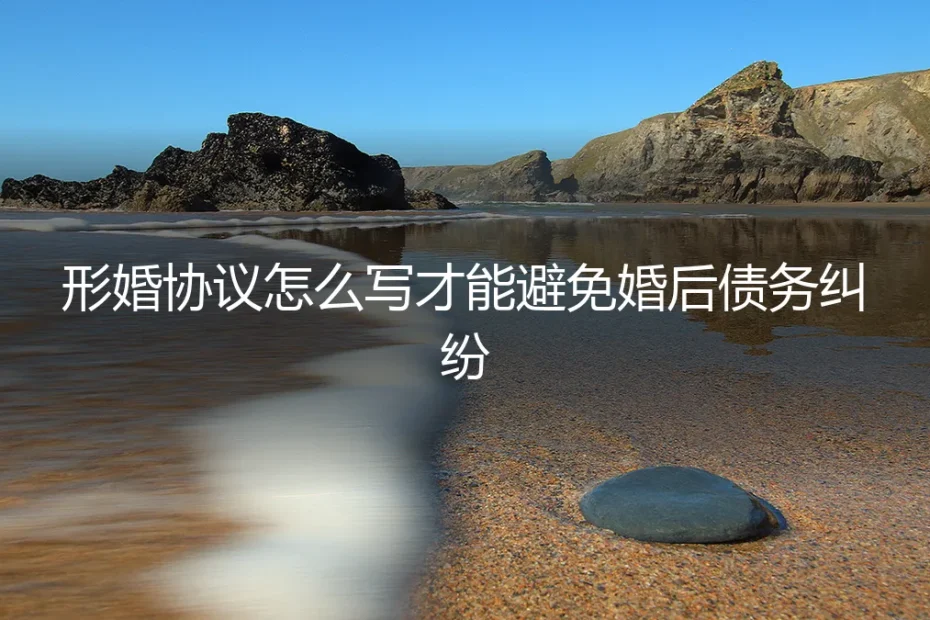 形婚协议怎么写才能避免婚后债务纠纷?保姆级避坑指南