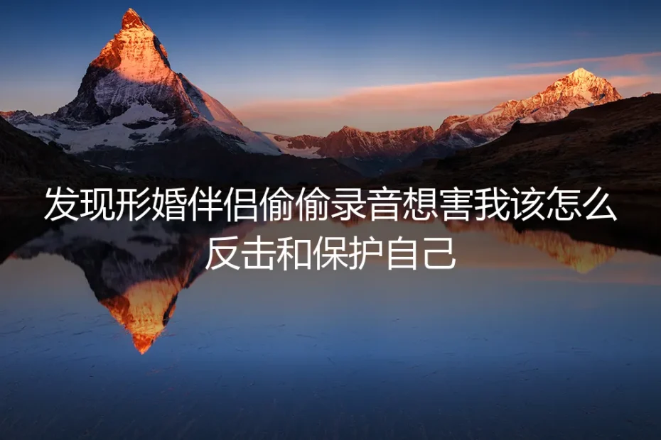 形婚惊雷：发现伴侣偷偷录音欲构陷，如何绝地反击与自保？