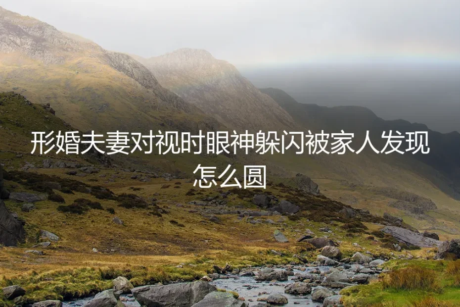 形婚破绽：眼神躲闪被家人识破，如何应对与善后？