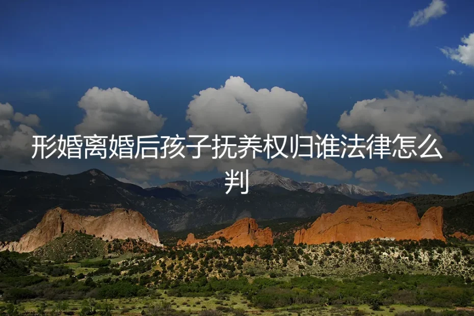 形婚离婚,孩子抚养权归谁?法律如何判决?