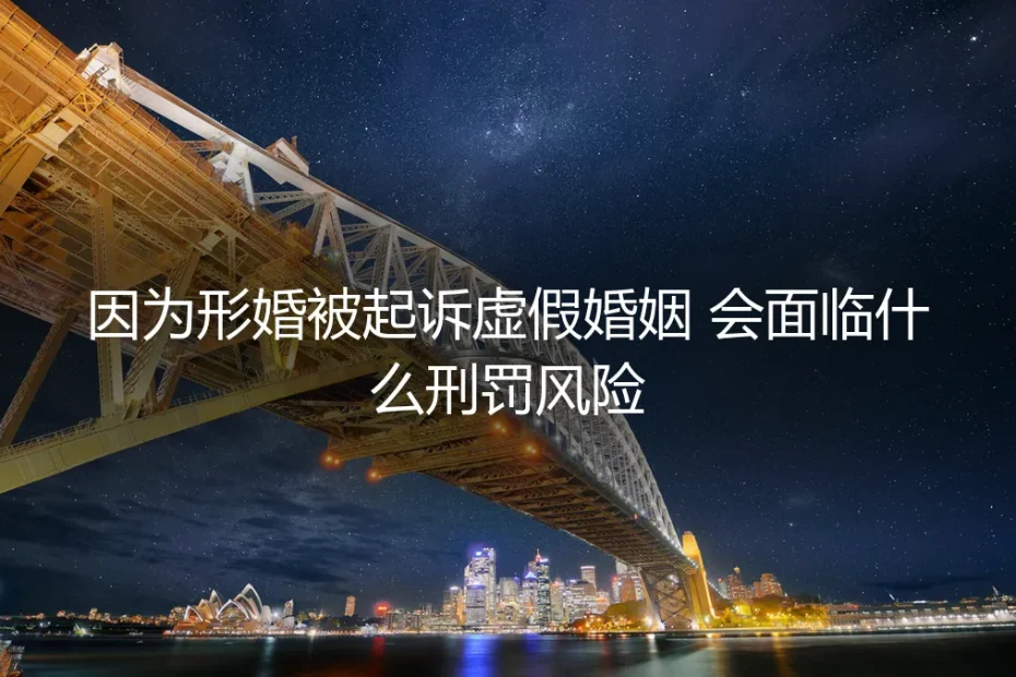 形婚被诉“虚假婚姻”面临何种刑罚风险？一份不容忽视的法律避坑指南