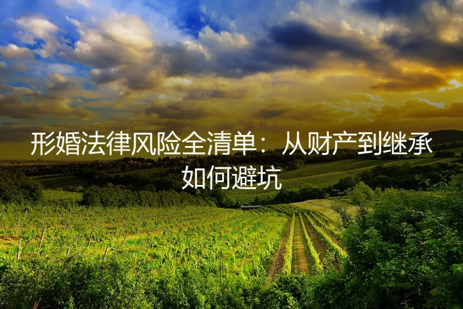 形婚法律风险全清单：从财产到继承如何避坑
