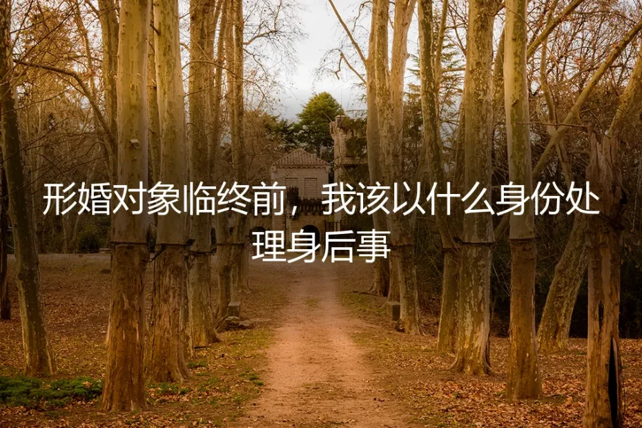 形婚对象临终前,我该以什么身份处理身后事?一个真实困境的深度剖析