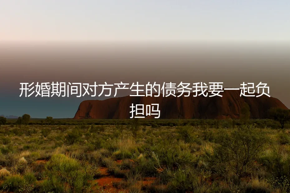 形婚期间对方产生的债务，我需要共同承担吗？