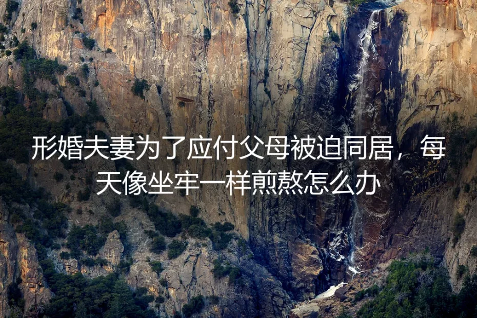 形婚同居如坐牢？深度剖析应对策略与风险前置