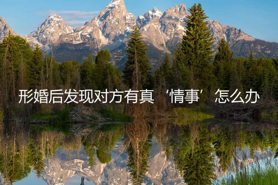 形婚之后，发现对方有了“真感情”，我该如何破局？
