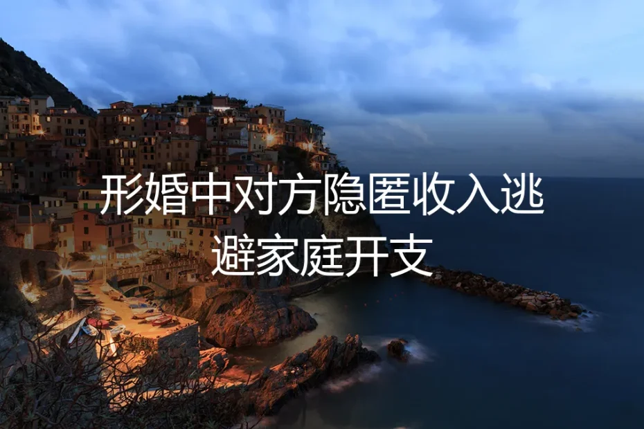 形婚中的隐形经济账:当伴侣隐匿收入,家庭开支如何共担?