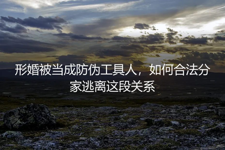 形婚被当成“防伪工具人”如何合法分家脱身？高频答疑