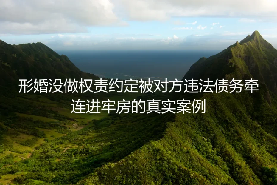 形婚没签权责约定被牵连入狱：32岁女设计师的217天看守所警示录