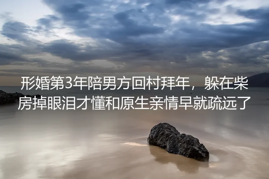 形婚第三年躲在婆家柴房哭:我终于承认和原生亲情早隔了厚墙
