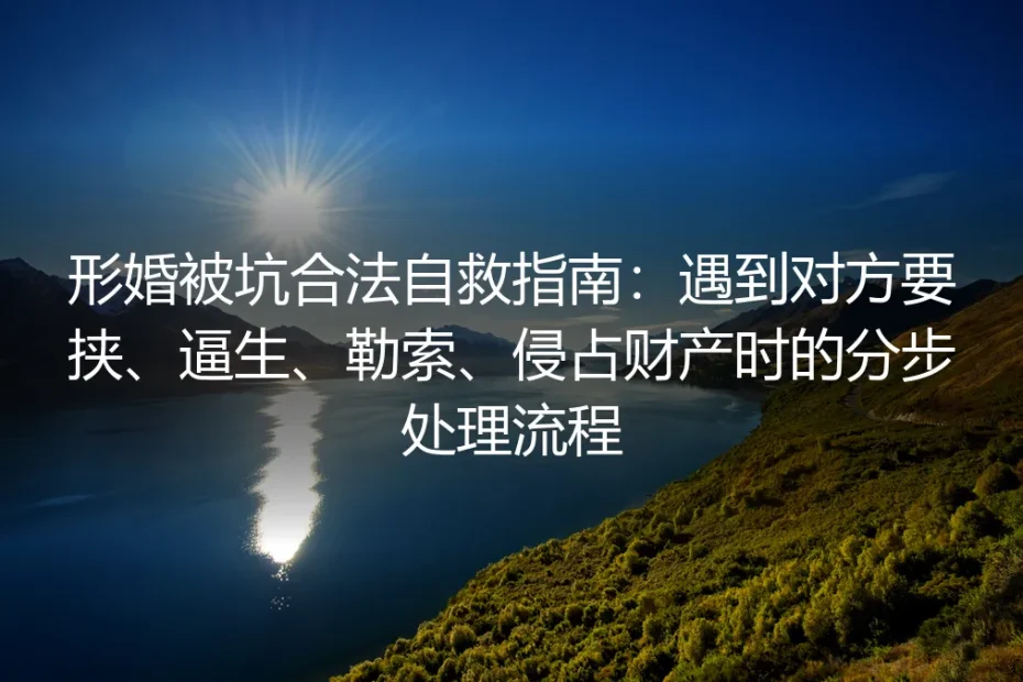 形婚被坑合法自救保姆级指南：遇要挟、逼生、勒索、财产侵占的分步处理流程