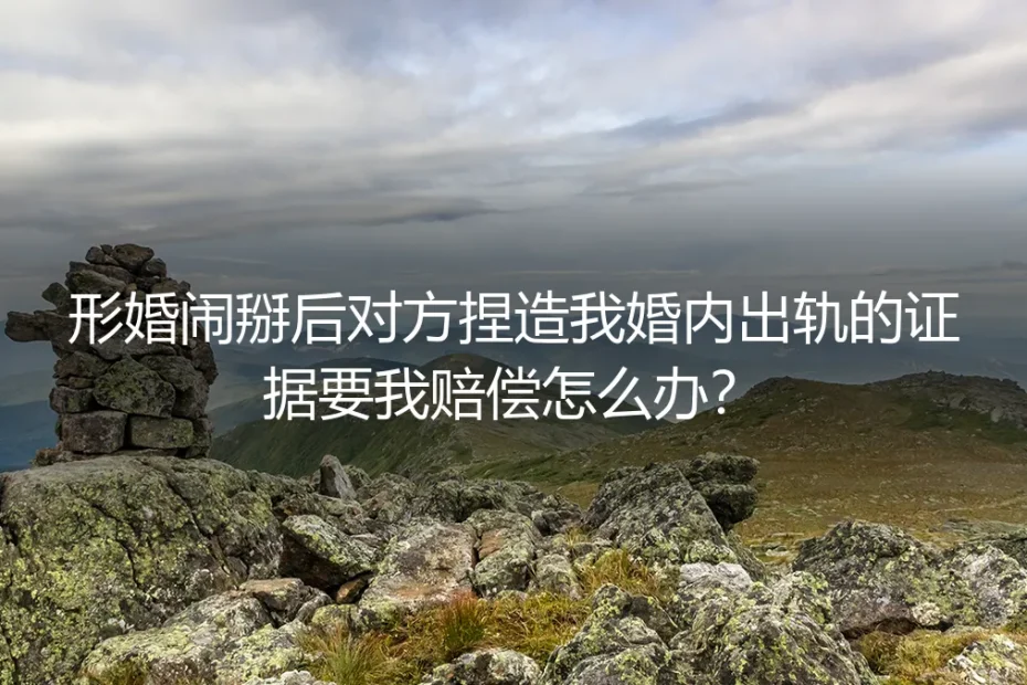 形婚闹掰被对方捏造婚内出轨索偿？4个核心问题教你合规止损